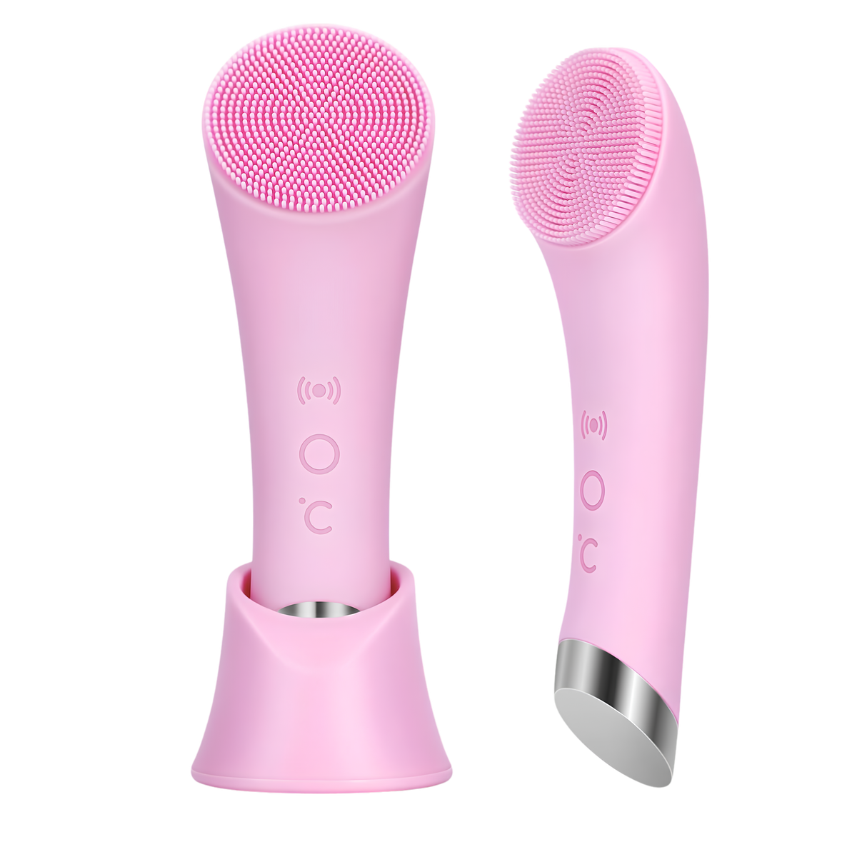Facial Cleansing Brush | Silicone Face Scrubber with Heated Massage